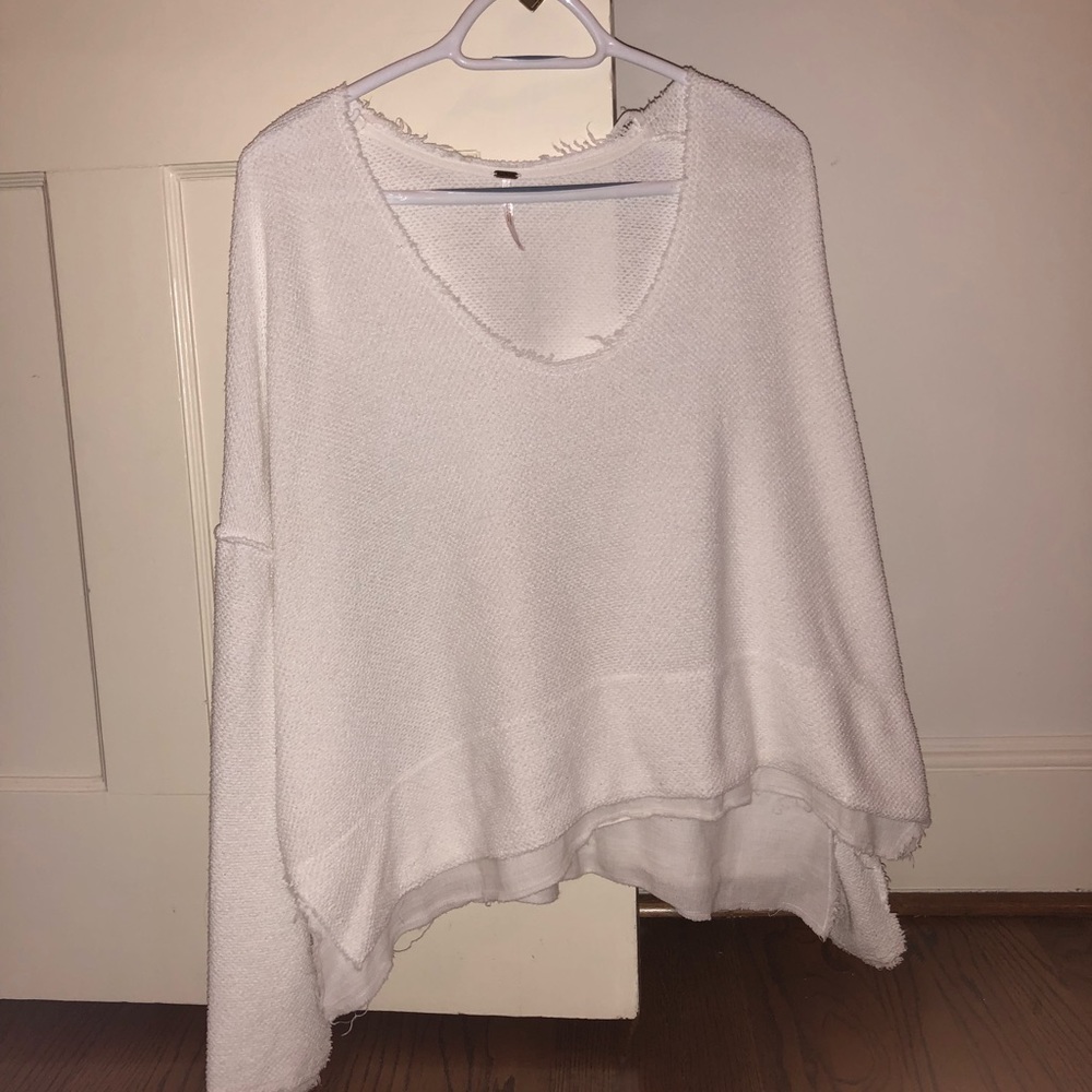 White free people sweater